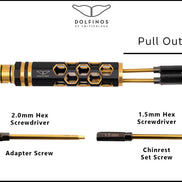 DOLFINOS Schraubenzieher Set (inkl. 2 Bits: 2mm & 1.5mm)