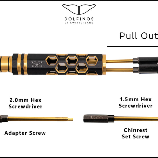 DOLFINOS Screwdriver Set (incl. 2 bits: 2mm & 1.5mm)