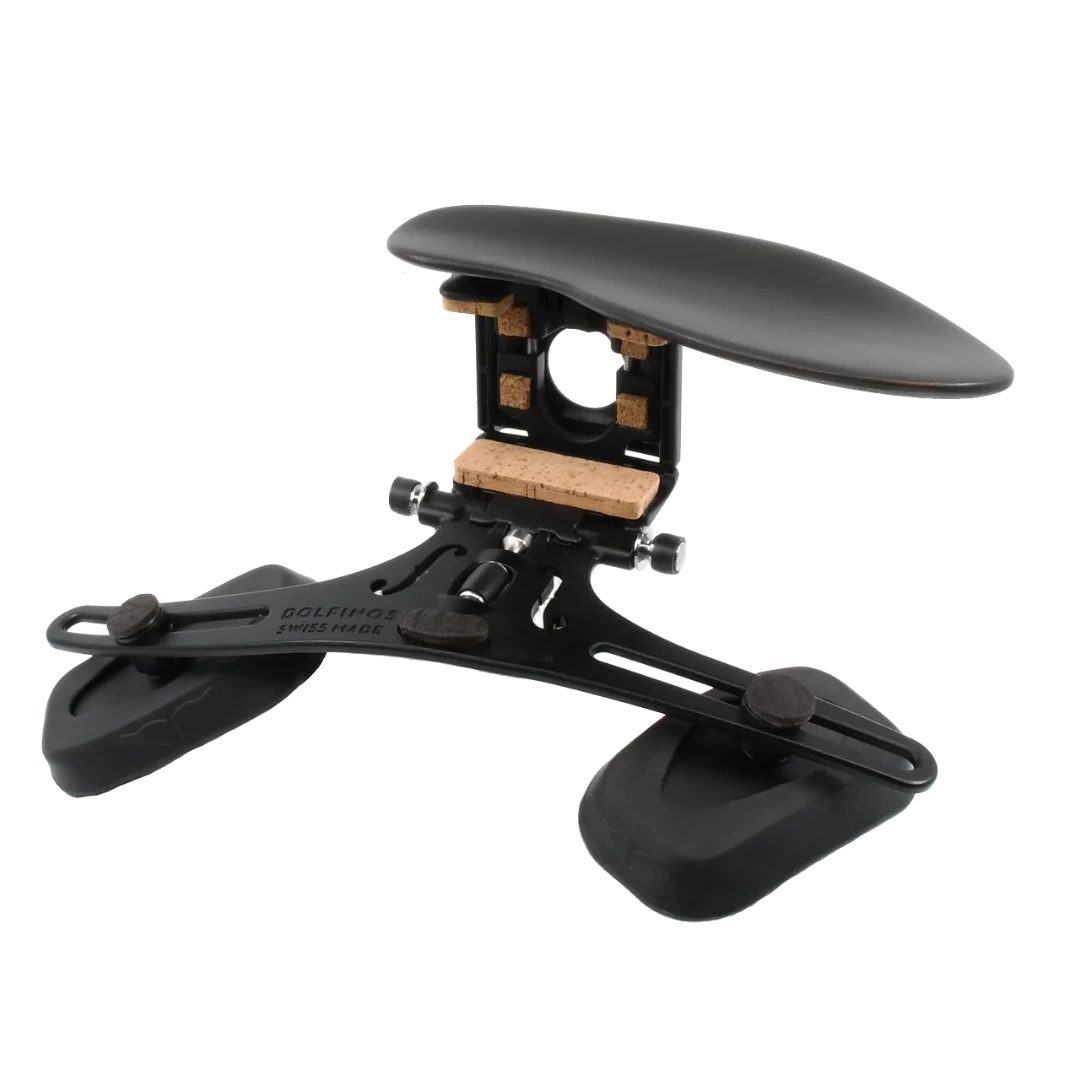DOLFINOS Limited AIR Edition L.A shoulder rest and Lisbon Black chinrest for viola